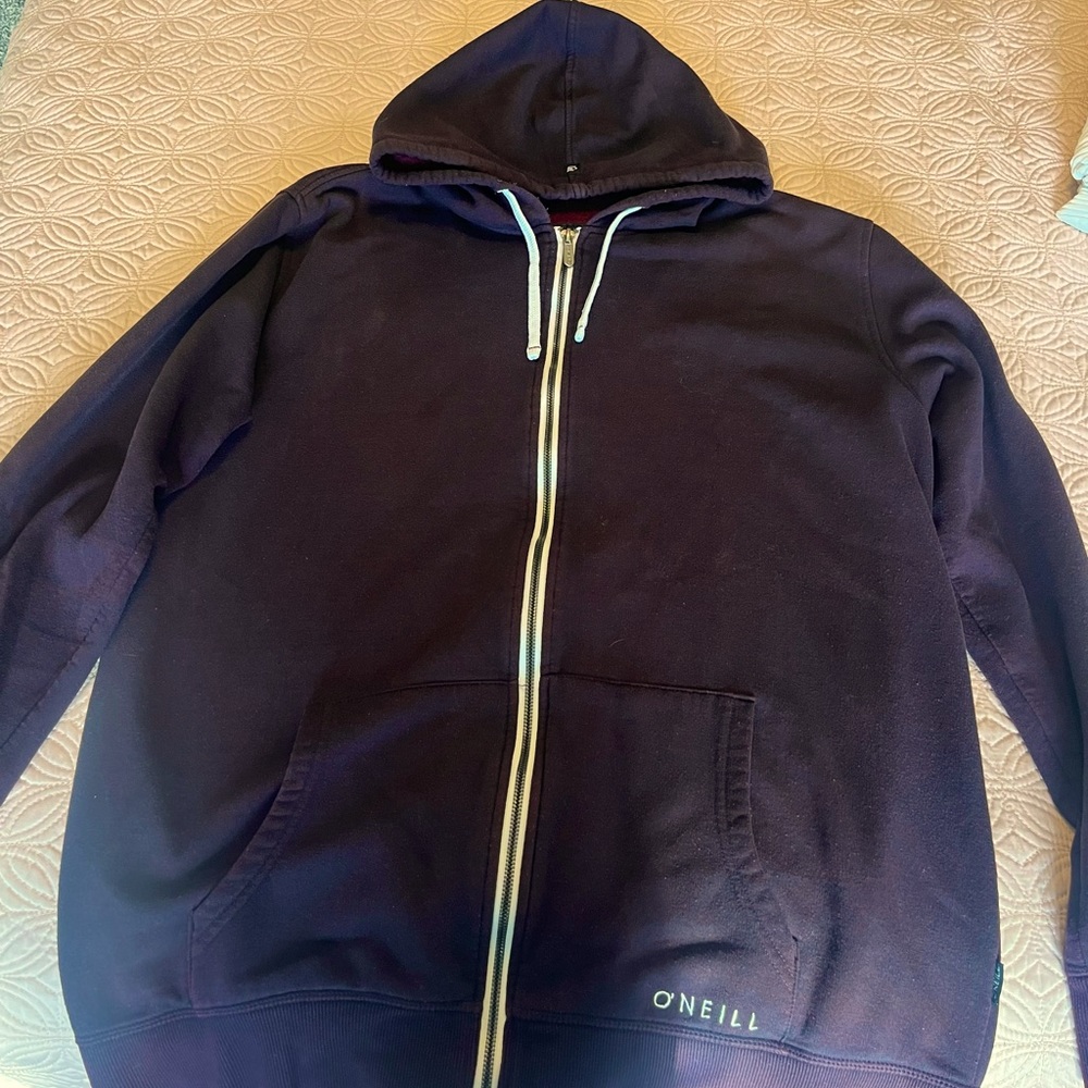 Mens Maroon O’Neill lightweight zip up hoodie